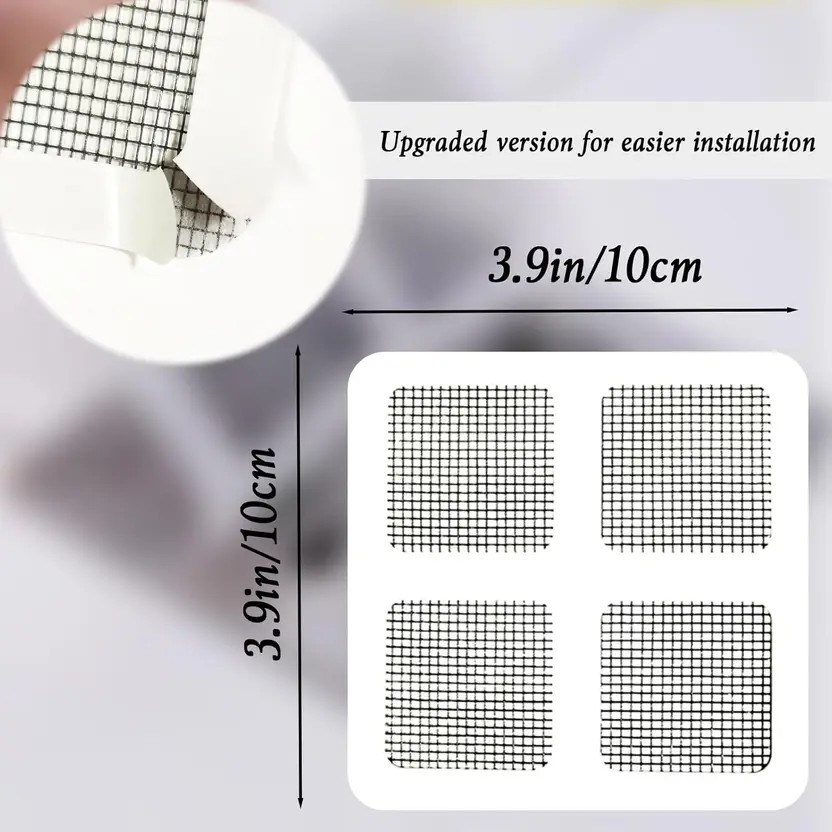Disposable Shower Drain Hair Catcher Mesh Stickers  (10PC) - Waterproof Self-Adhesive Bathroom Strainer